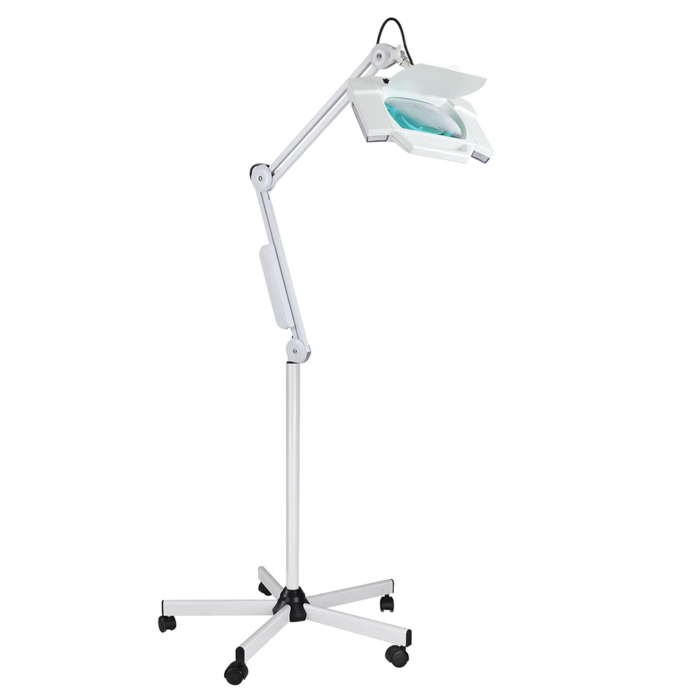 Magnifier Lamps Aplus 5x Diopter Rolling Adjule Magnifying Lamp Square Salon Jewelry Magnifier