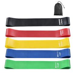 Yescom 5 Pack Resistance Loop Bands Set Workout Fitness Latex Bands Gym Home Yoga 80Lbs