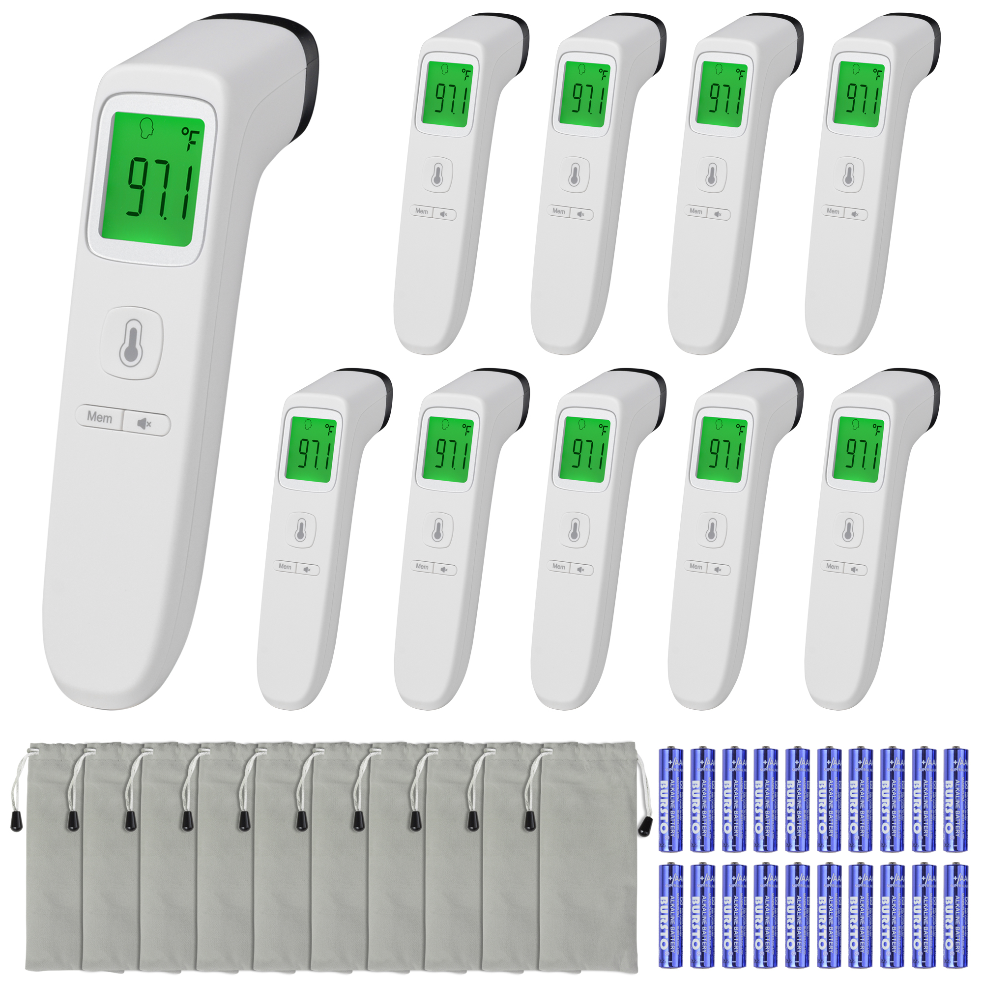 Yescom No Contact Digital Infrared Thermometer Measuring Body Memory Function 10 Pack