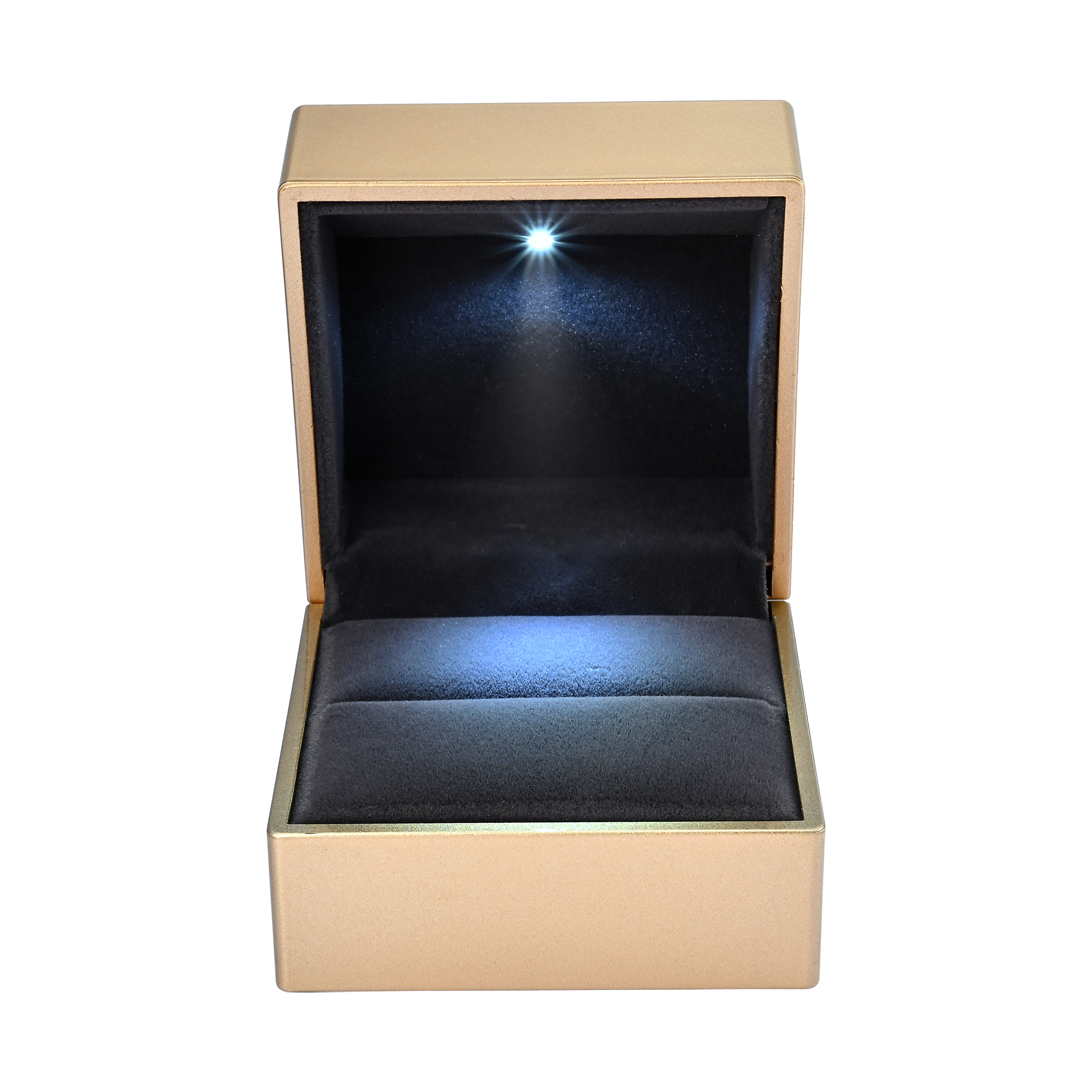 Yescom Portable LED Ring Box Jewelry Wedding Engagement Proposal Lighted Ear Ring Case