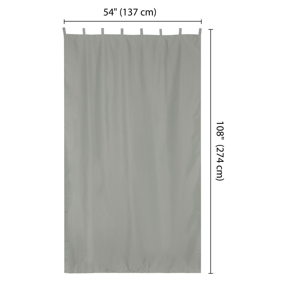 Yescom 54"x108" Outdoor Privacy Curtain Tab Top UV30+ Garden Lawn Pergola Patio 8 Piece