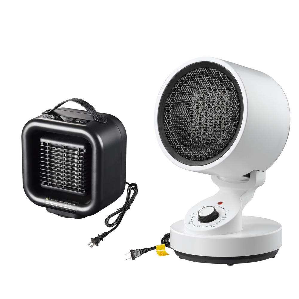 Yescom PTC Ceramic Heater Fan Kit Oscillating Warm & Cool Overheat Protection 2 Pack