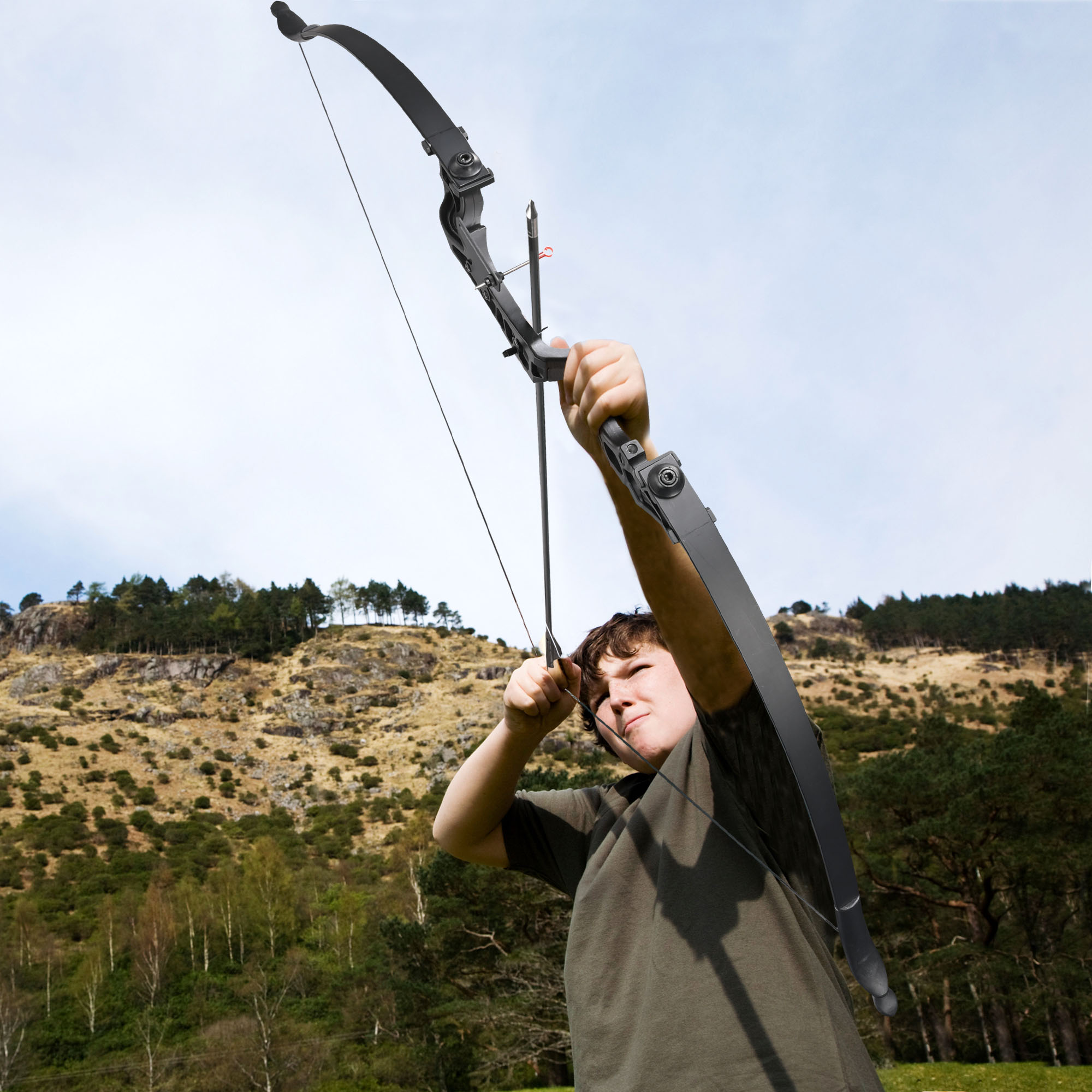 Yescom Recurve Bow Set Takedown Arrow Archery Hunting Right Hand Longbow Shooting Kit