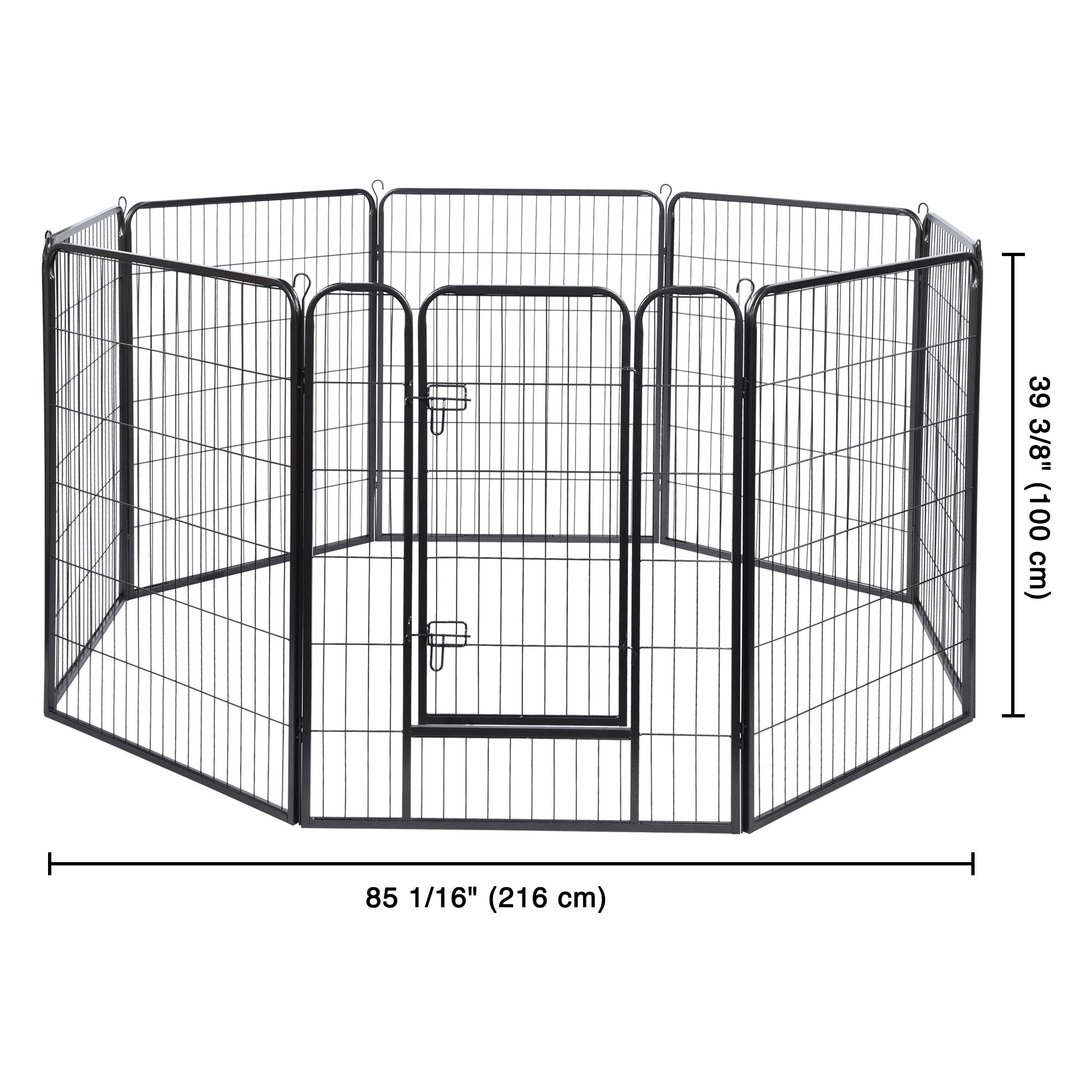 Yescom 32 Pieces 31"x39" Pet Playpen Extra Large Dog Exercise Fence Panel Crate Yard