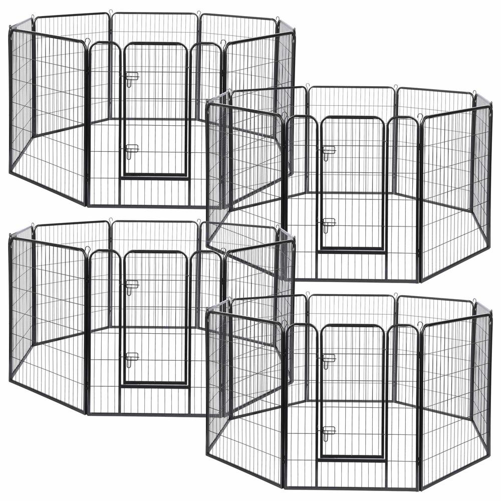 Yescom 32 Pieces 31"x39" Pet Playpen Extra Large Dog Exercise Fence Panel Crate Yard