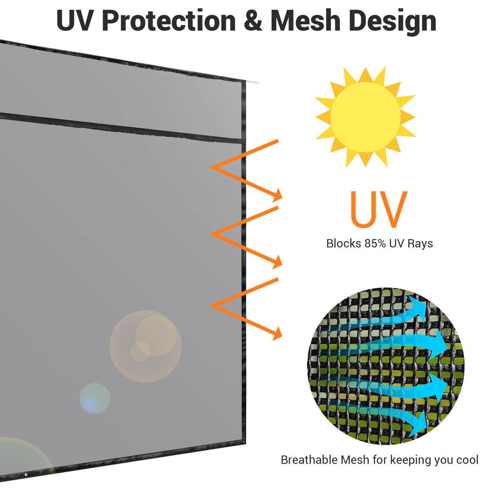 Yescom 6x10' RV Awning Sun Shade Screen Mesh UV Blocker RV Awning Shade Patio Outdoor