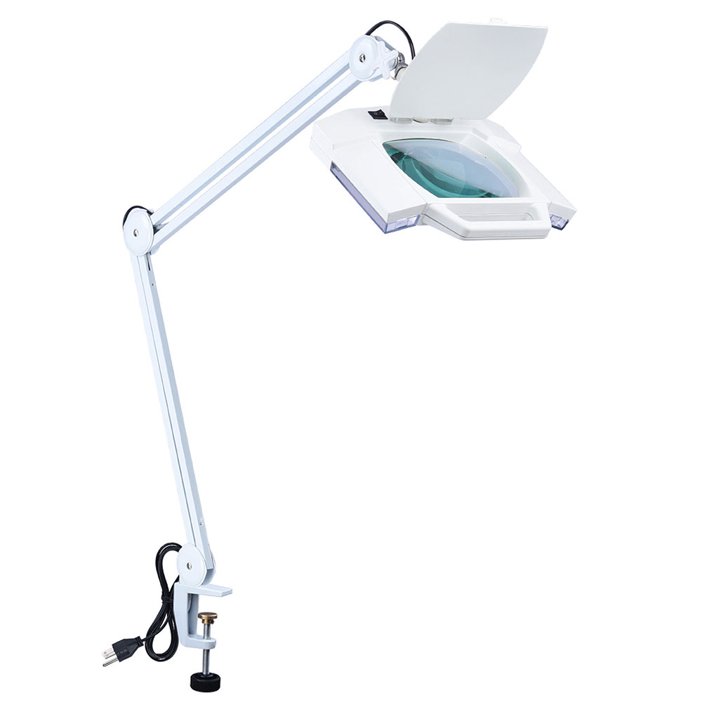 Gooseneck Floor Stand Magnifier Lamp Magnifyng Light 5X Diopter