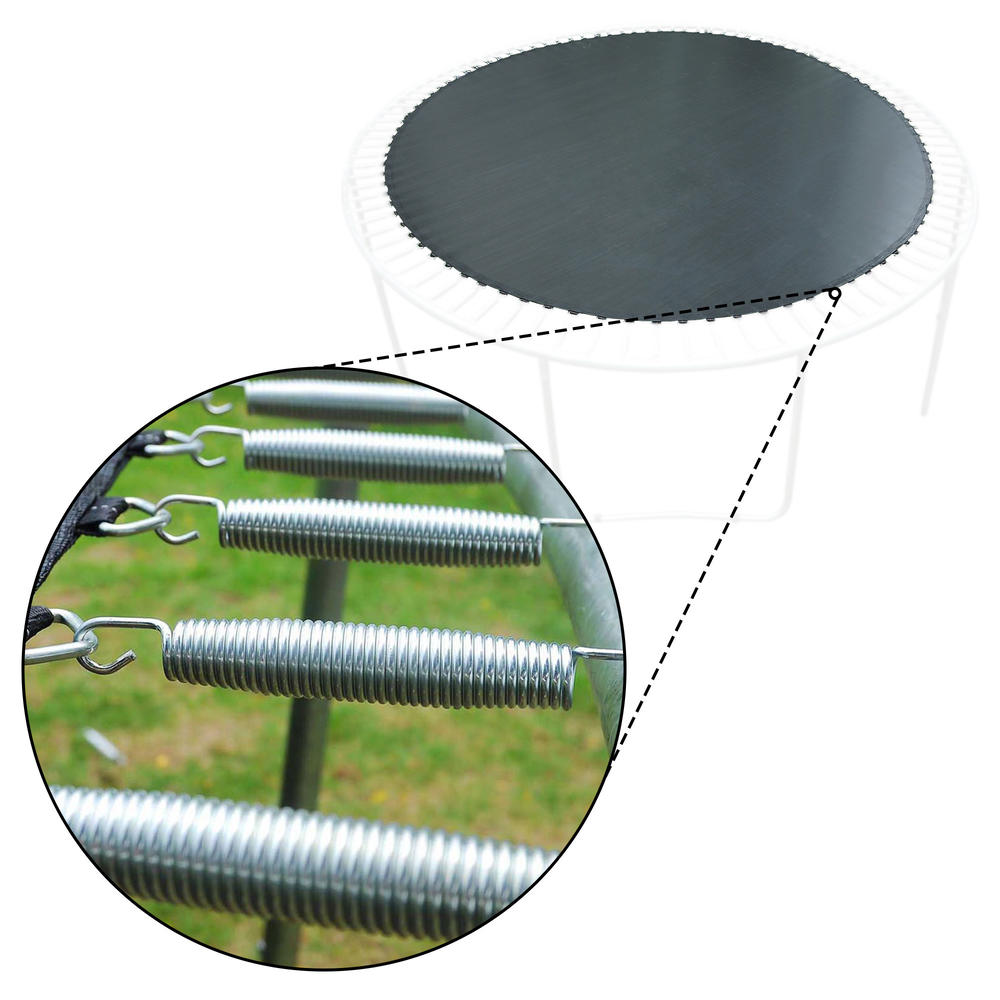 Yescom Trampoline Replacement Mat With 7" Springs (80 Pack) Fits 14 ft Trampoline Frame, UV Resistant Outdoor