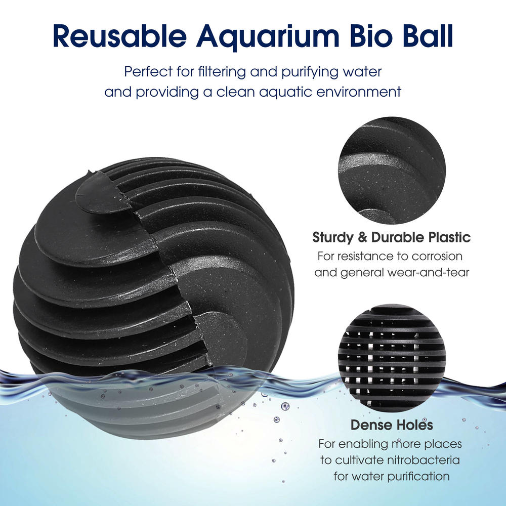 Yescom 40x 1.2" Reusable Bio Ball Filter Aquarium Wet/Dry Pond Fish Reef Tank Biofilter