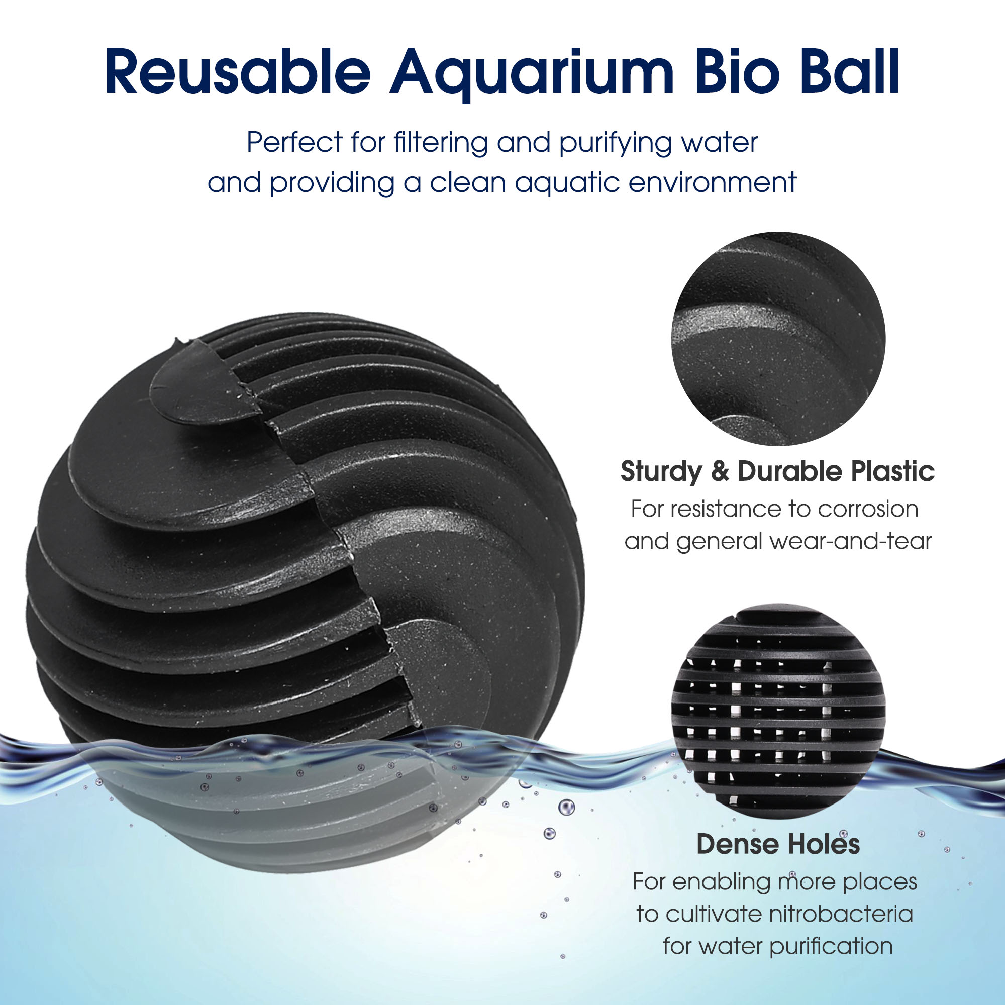 Yescom 400 Aquarium Reusable Bio Ball 1.2" Wet/Dry Filter Pond Fish Reef Tank Biofilter