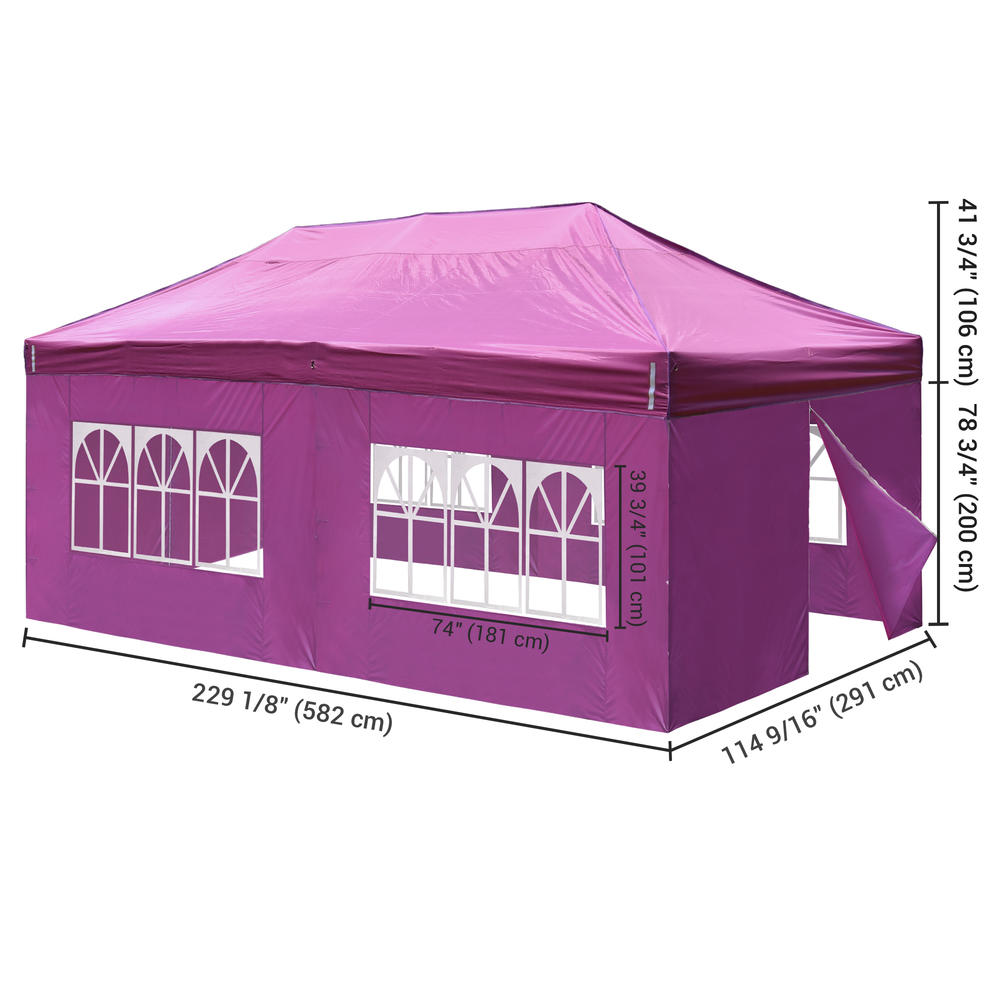 Yescom InstaHibit 10x20Ft Replacement Canopy Top with 6 Sidewalls UV30+ Flea Market