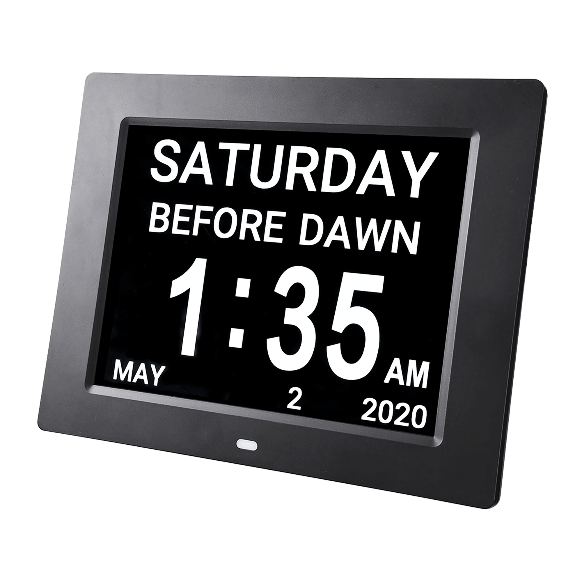 Yescom 8" LCD Day Clock Digital Calendar Alarm Large Dementia Table Home Office 2 Pack