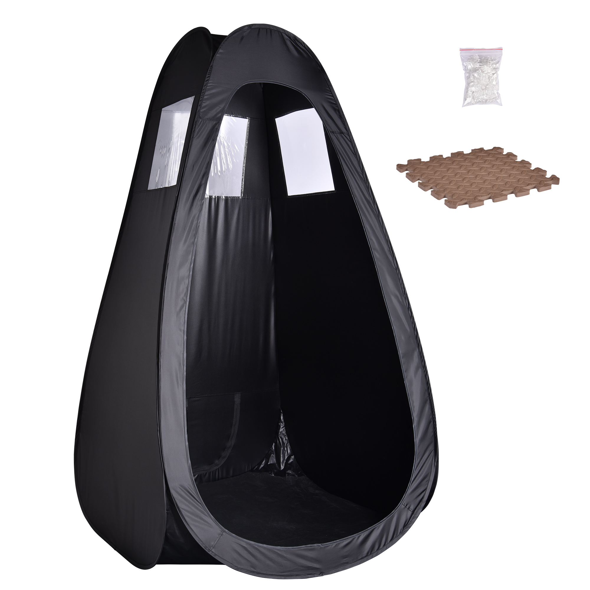 Yescom Black Pop Up Airbrush Makeup Sunless Over Spray Tanning Tent Water-resistant