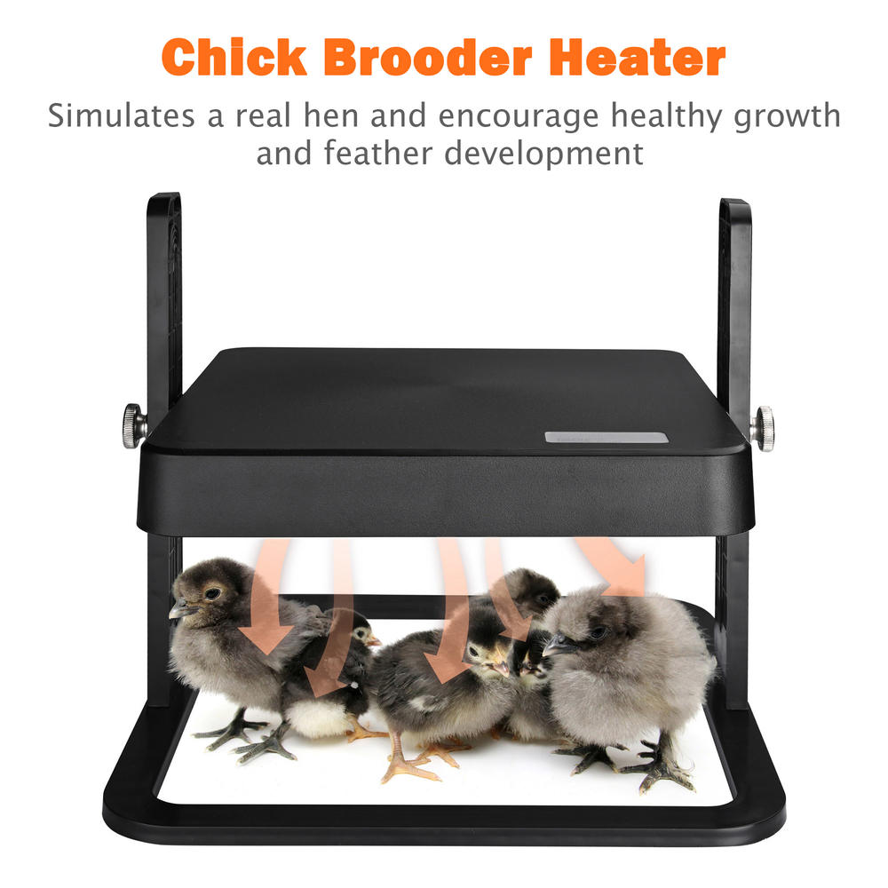 Yescom 10"x10" Chick Heating Plate Brooder Plate Adjustable Height Warms Up to 15 Chick