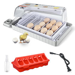 Yescom 12-35 Eggs Egg Automatic Incubator Digital Poultry Hatcher Temperature Humidity LED Lamp