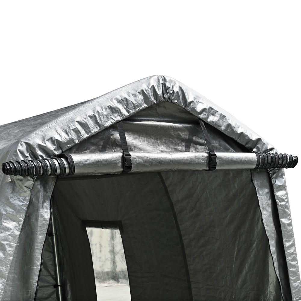 Yescom 6x8 Ft Portable Storage Shed Shelter Garage Carport Canopy Outdoor Motorcycle