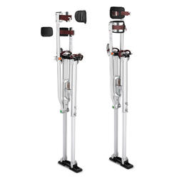 Yescom 50" - 64" Aluminum Drywall Stilts Adjustable Lifts Tool for Painting Painter Taping Silver