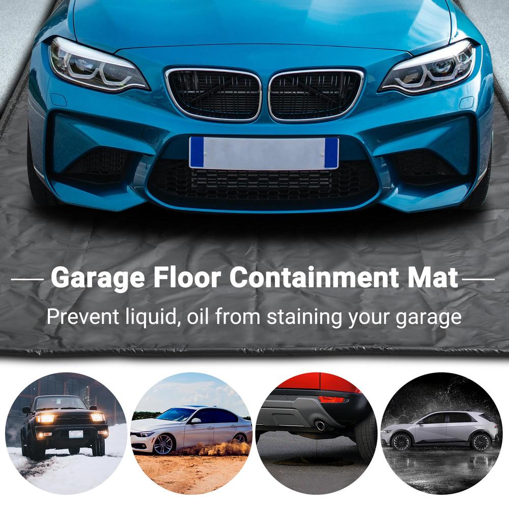 Yescom Containment Mat Garage Floor Mat for SUV Snow Mud Rain Compact Size 7'9"x16'