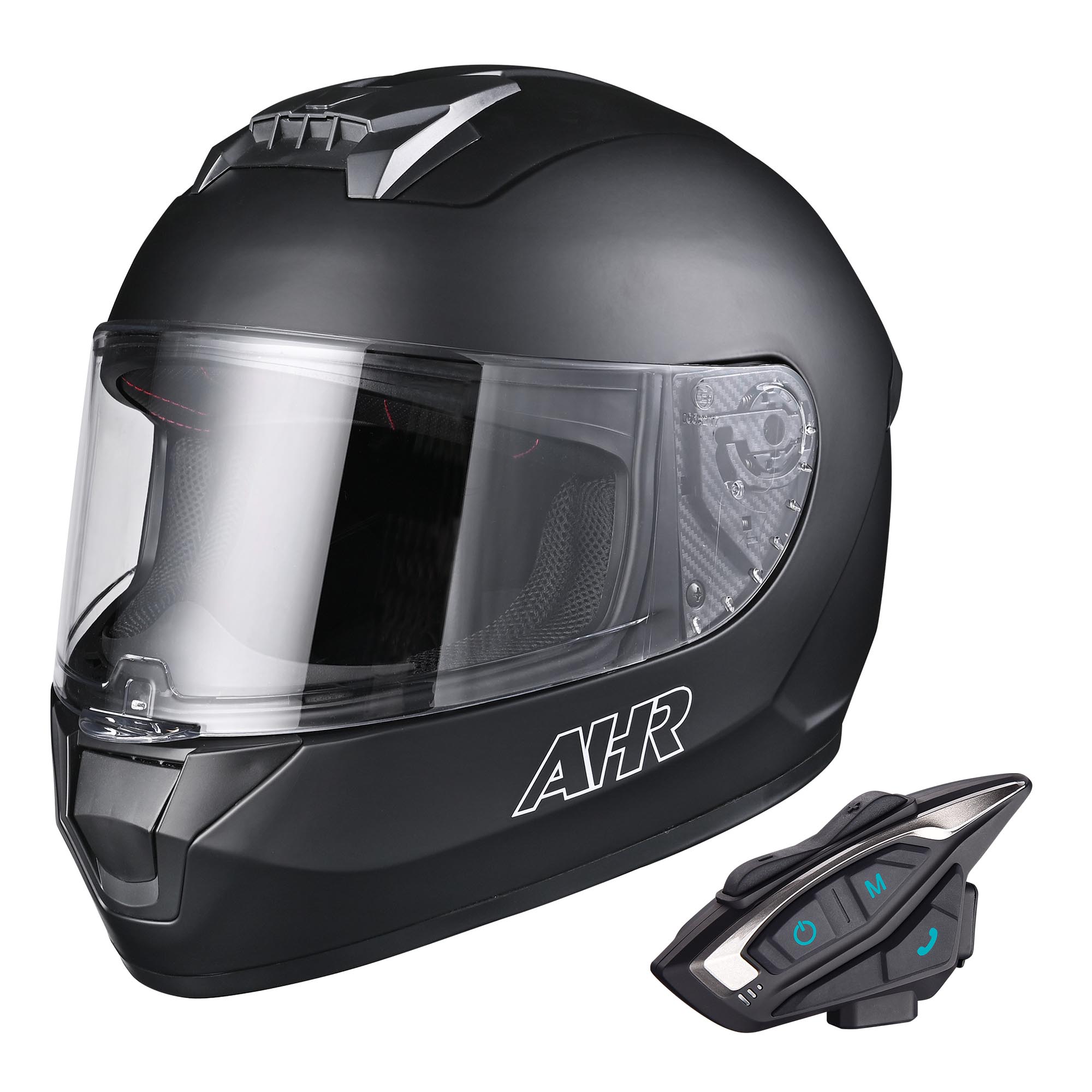 AHR DOT Motorcycle Helmet Bluetooth 5.2 Headset Intercom Full Face Off Road S