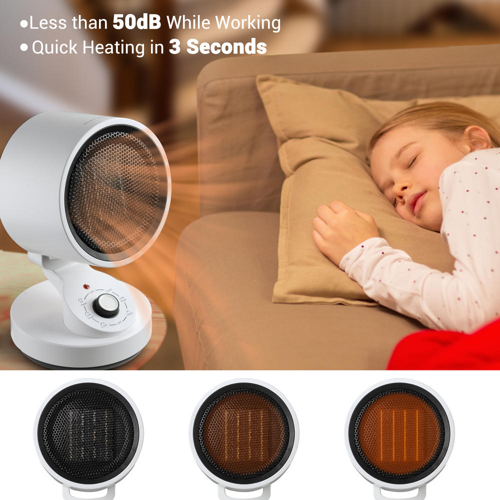 Yescom 4 Pack 1500W PTC Oscillating Ceramic Heater Fan Warm & Cool Overheat Protection