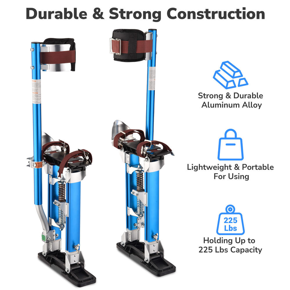 Yescom Adjustable Drywall Stilts 16"-24" Aluminum Work Tool for Painting Walking Taping