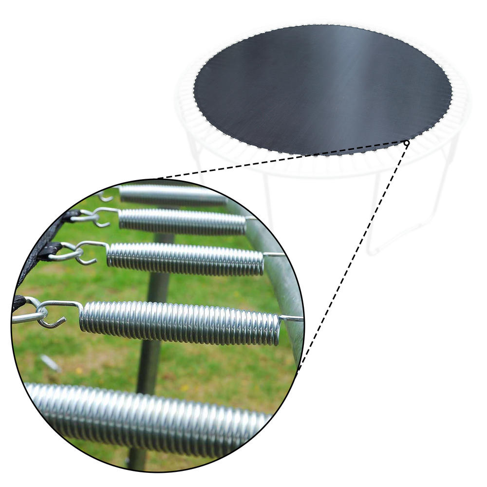 Yescom Trampoline Replacement Mat With 7" Springs (100 Pack) Fits 15 ft Trampoline Frame, UV Resistant Outdoor