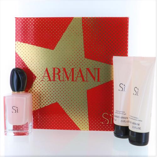 Armani Si Fiori By Giorgio Armani 3 Piece Gift Set 1 7 Oz Eau De Parfum Spray