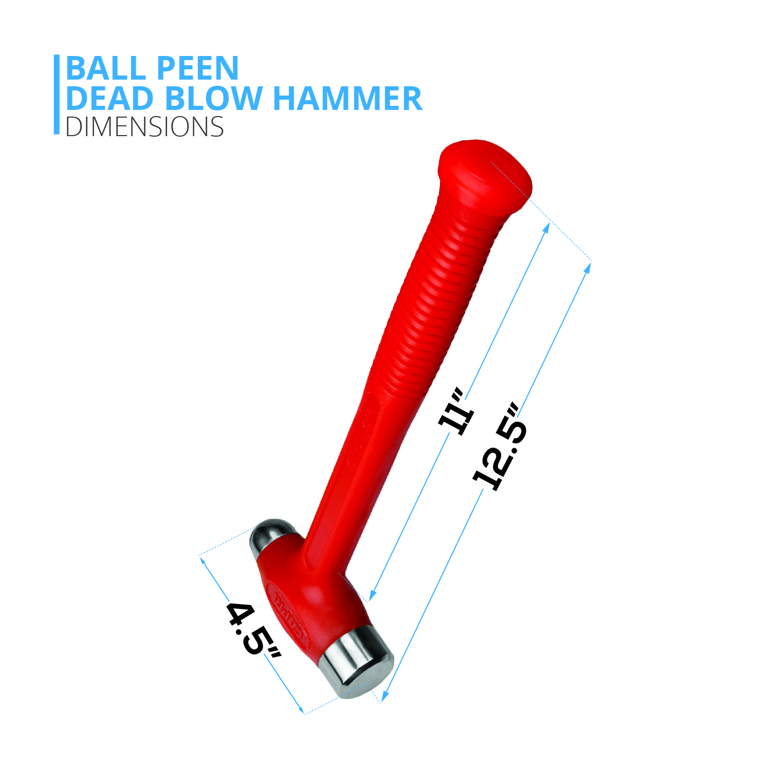 Capri Tools Dead Blow Ball Peen Hammer, 36 oz