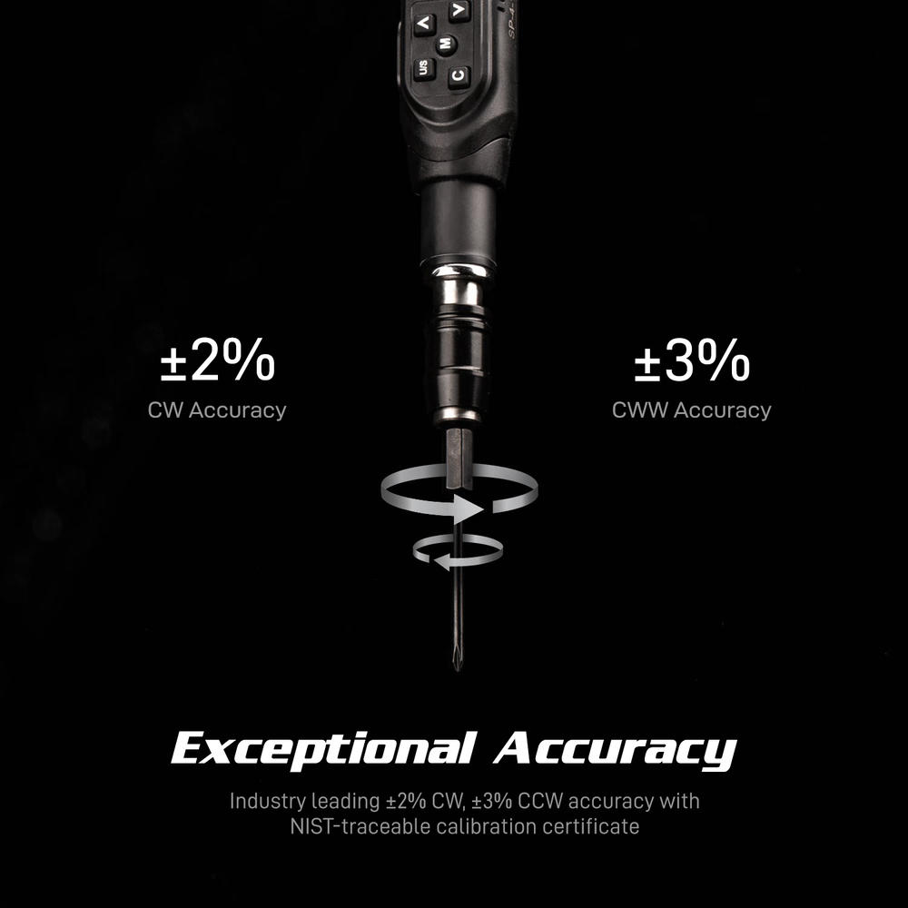 Capri Tools Digital Torque Screwdriver, Dual Direction, 0.44-4.42 in. lbs./5.0-50 cNm/0.51-5.1 kg-cm