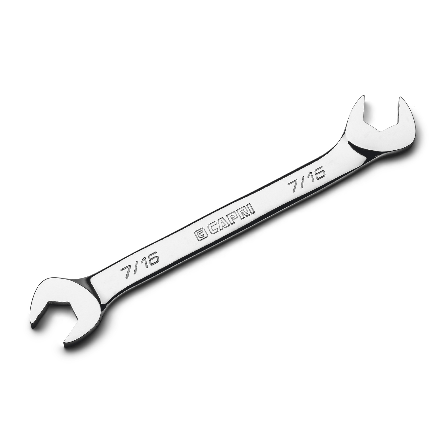 Capri Tools 7/16 in. Angle Open End Wrench, 30Â° and 60Â° angles, SAE