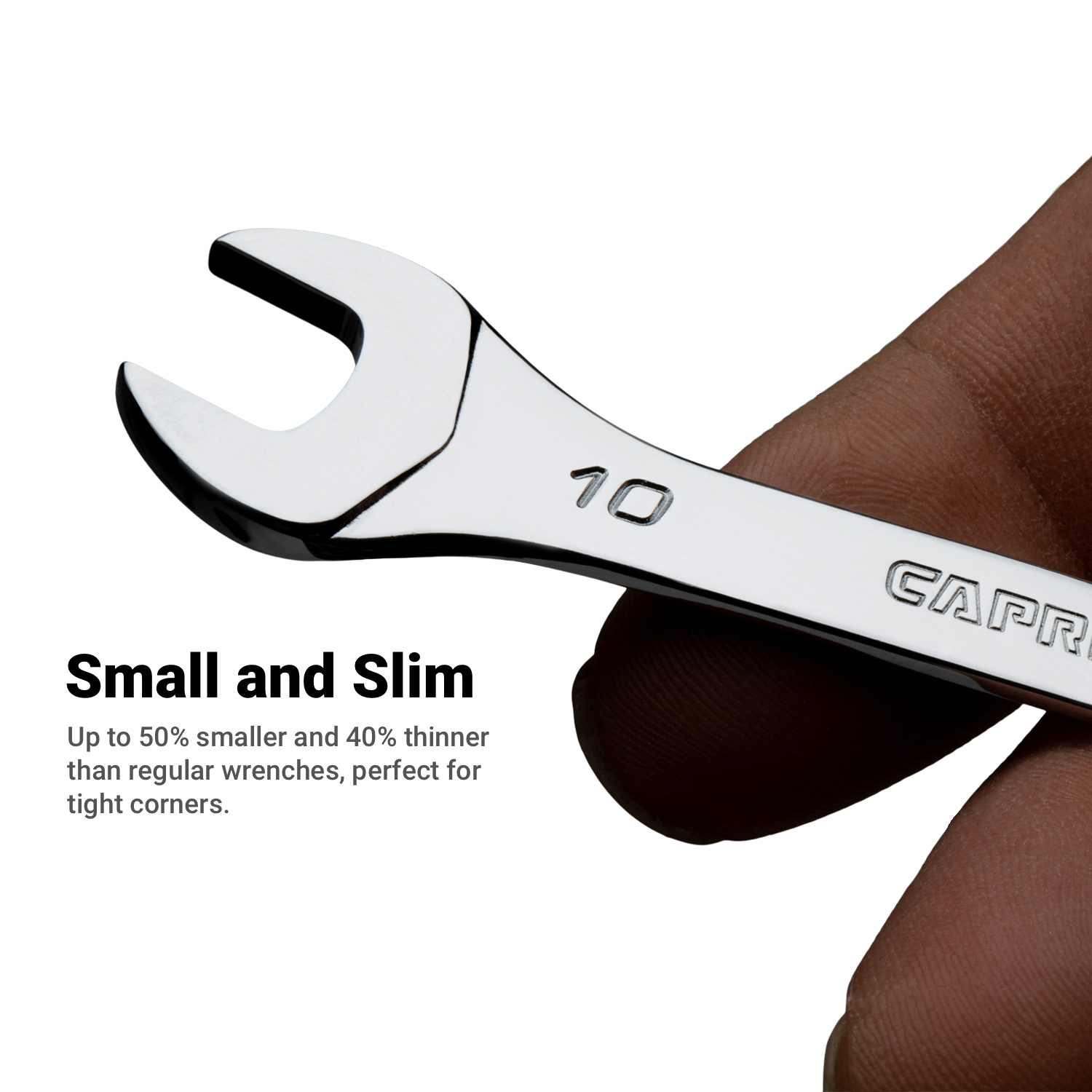 Capri Tools 1/2 in. x 9/16 in. Slim Mini Open End Wrench, SAE