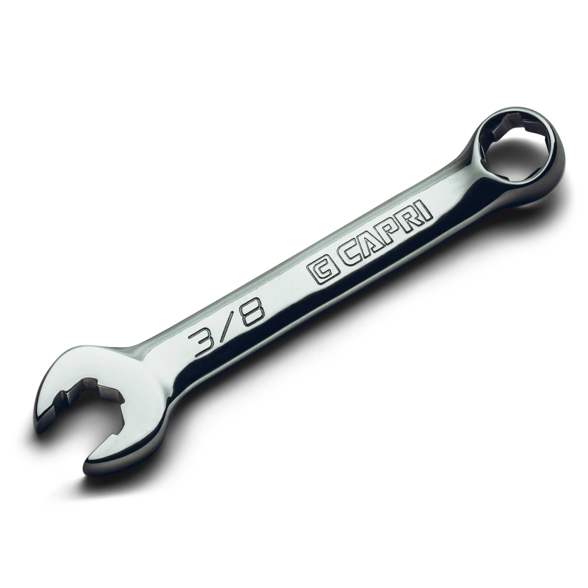 Capri Tools 3/8 in. WaveDrive Pro Stubby Combination Wrench for Regular and Rounded Bolts