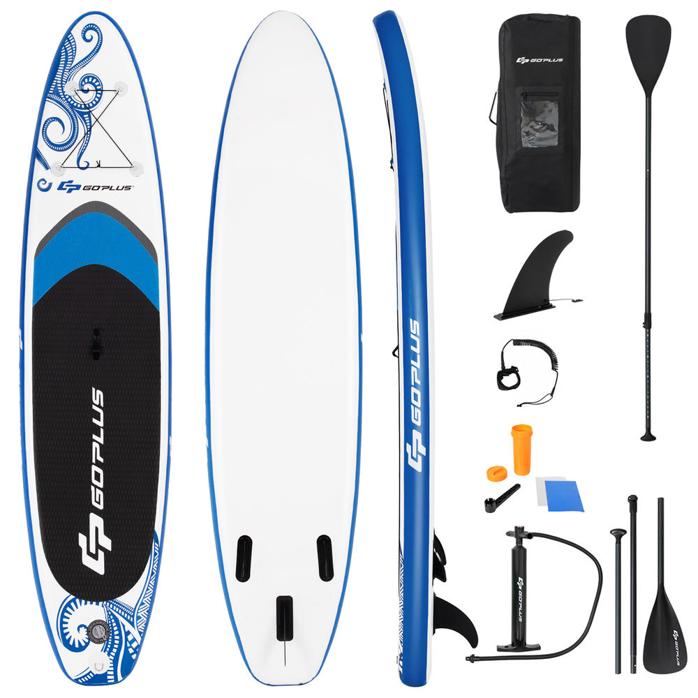 Costway Goplus 10.5’ Inflatable Stand Up Paddle Board 6" Thick SUP W/Carrying Bag Aluminum Paddle
