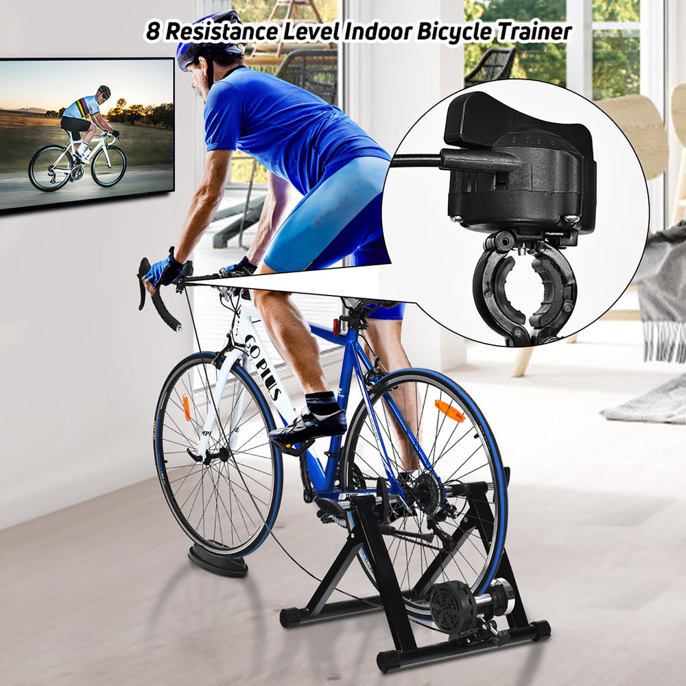 Costway Bike Trainer Bicycle Exercise Stand w/ 8 Levels Resistance