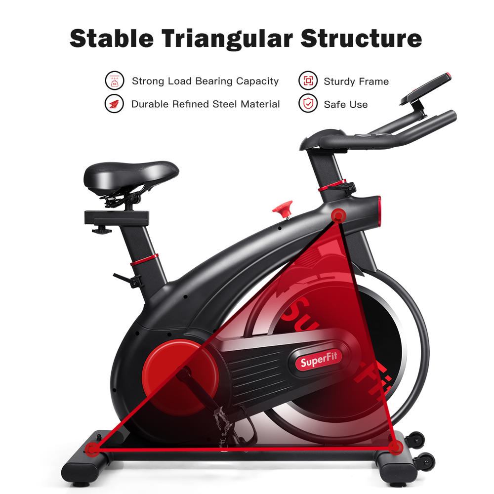 Costway SuperFit Stationary Exercise Bike Silent Belt Drive Cycling Bike