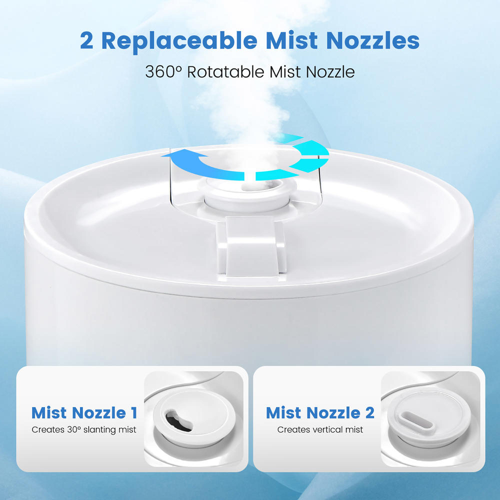 Costway Humidifier for Large Room 9L Warm & Cool Mist Top Fill Ultrasonic Air Vaporizer
