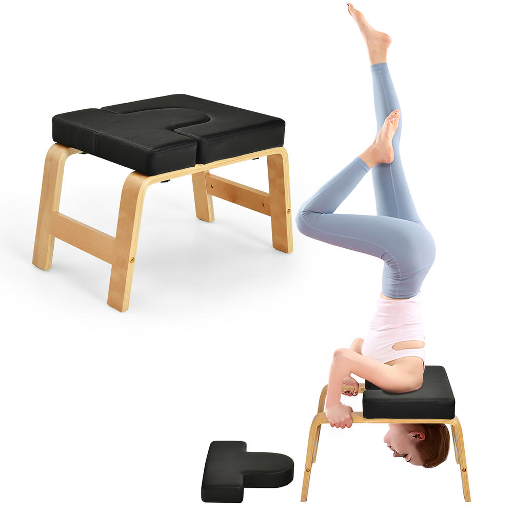 Costway Yoga Headstand Bench for Workout Relieve Fatigue Body Building Black