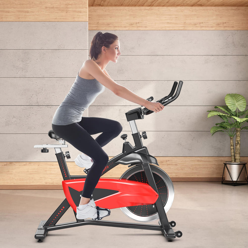 Costway Superfit Magnetic Exercise Bike Fitness Cycling Bike W/35Lbs Flywheel Home Gym