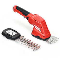 Costway IRONMAX 3.6V 2-in-1 Cordless Grass Shear Cutter Shrub Trimmer w/Rechargeable Battery