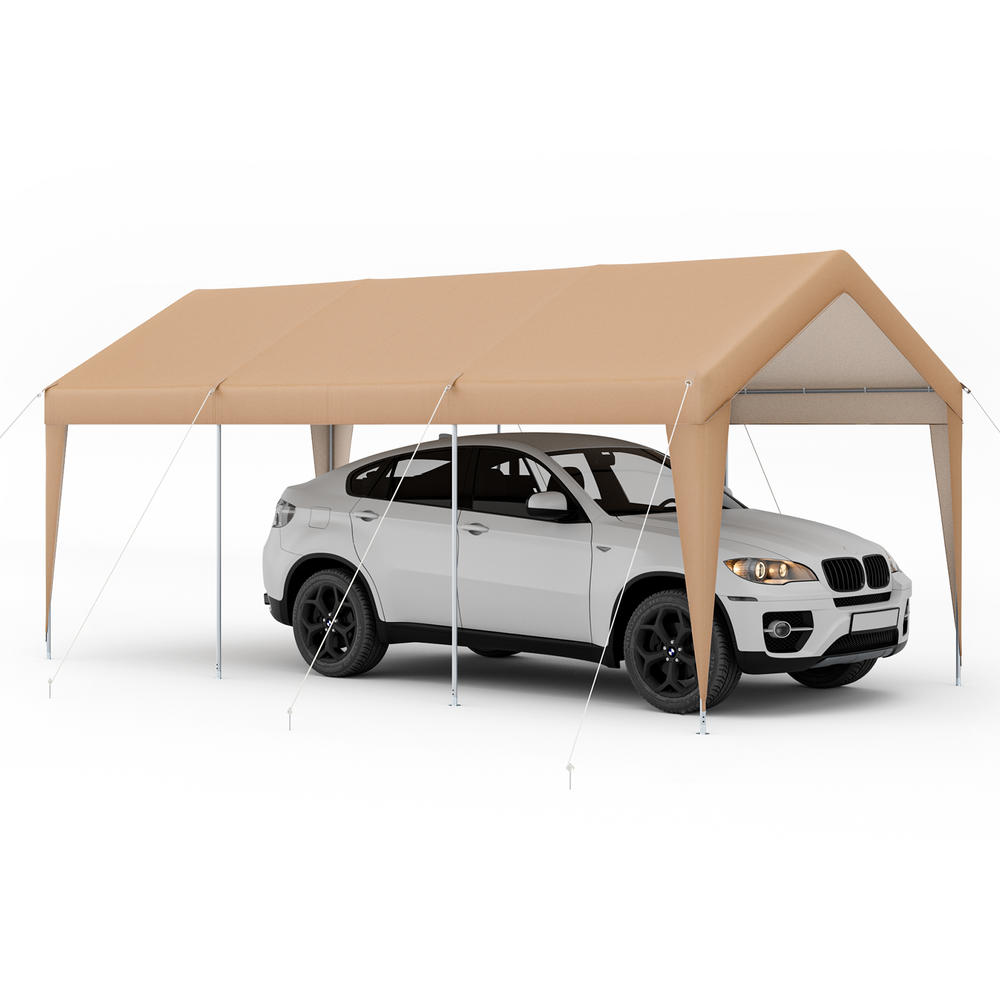 Costway 10x20FT Patio Heavy Duty Carport Garage Steel All-Weather Tent Outdoor Shelter