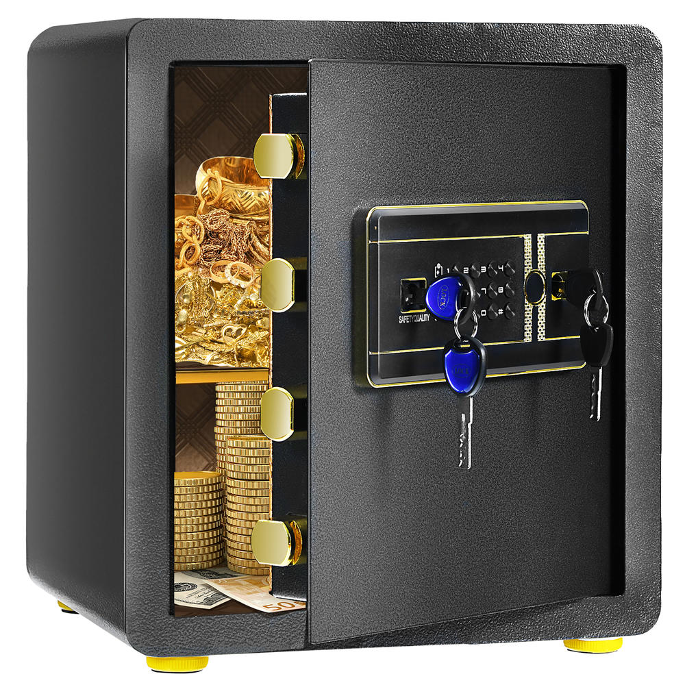 Costway 1.25 Cu Ft Electronic Digital Security Safe Box W/ Keypad & Key ...