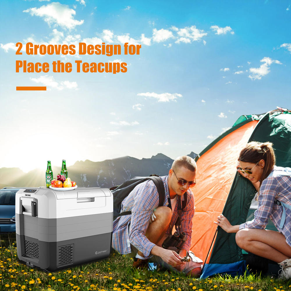 Costway 70 Quart Portable Electric Car Cooler Refrigerator Compressor Freezer Camping