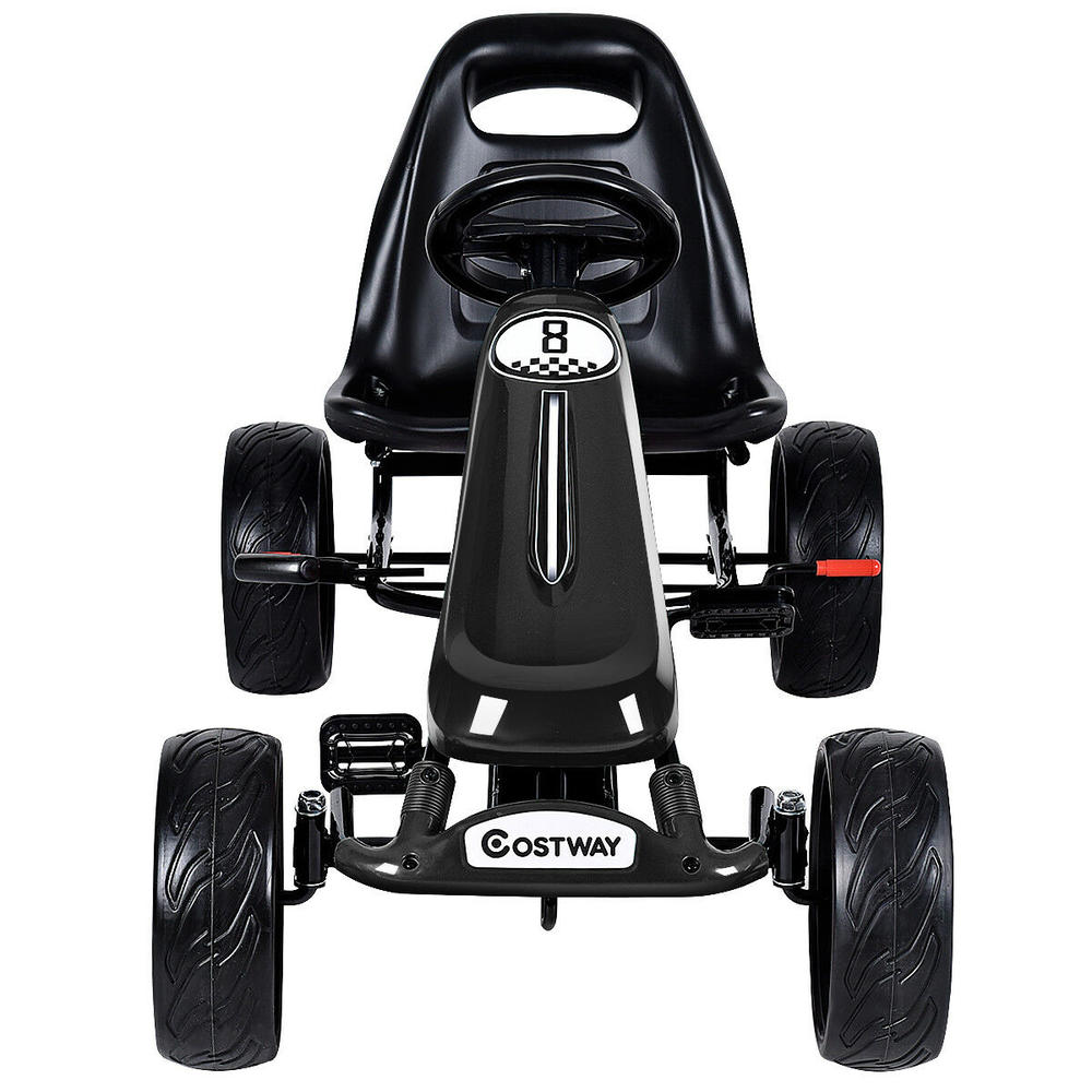 Costway Go Kart Kids Ride On Car Pedal Powered Car 4 Wheel Racer Stealth Christmas Gift