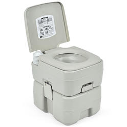 Costway 5.3 Gallon 20L Portable Travel Toilet Camping RV Indoor Outdoor Potty Commode