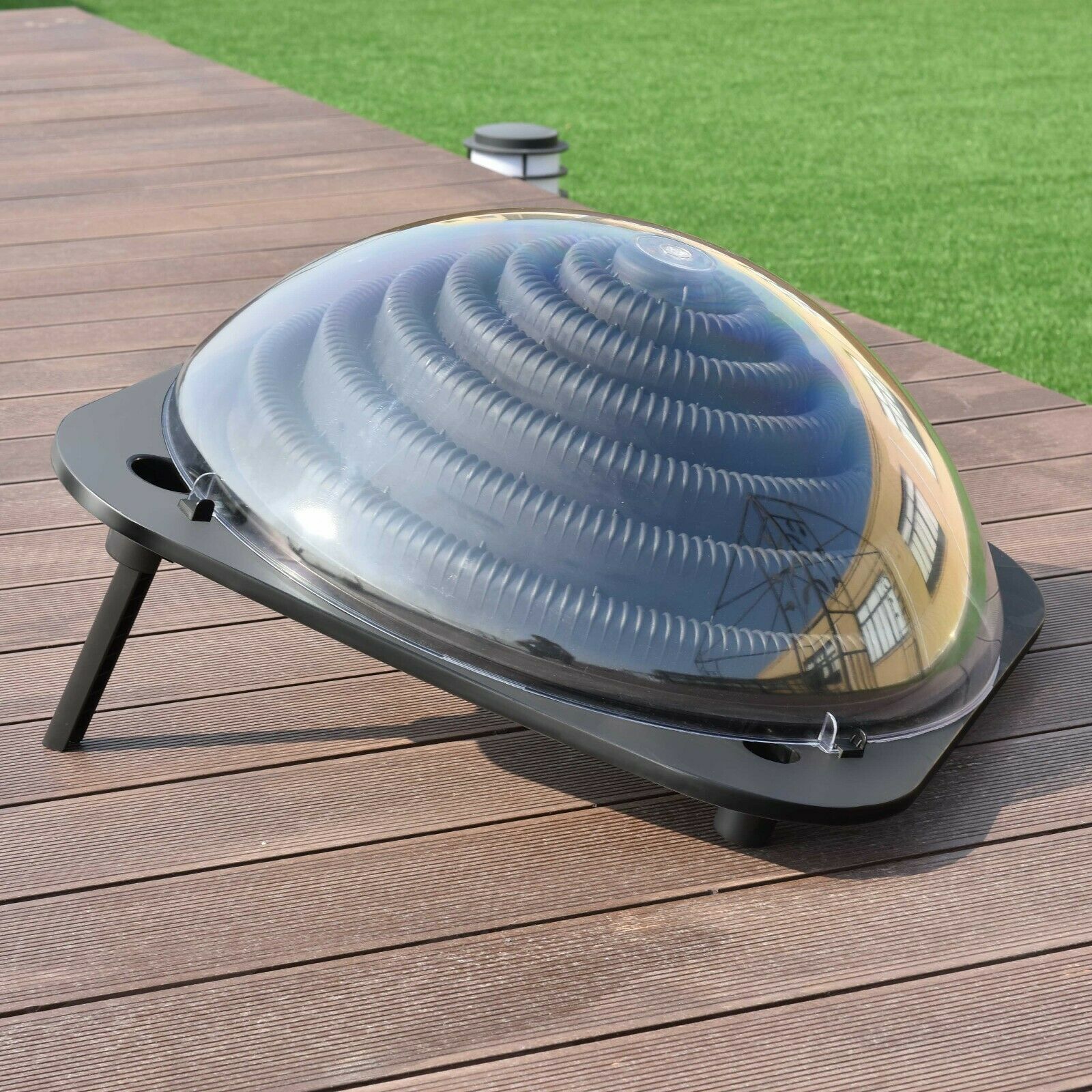 Costway Black Outdoor Solar Dome Inground &Above Ground Swimming Pool Water Heater