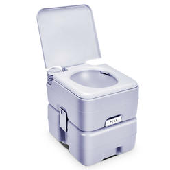 Costway 5.3 Gallon 20L Portable Toilet Flush Travel Camping Outdoor/Indoor Potty Commode