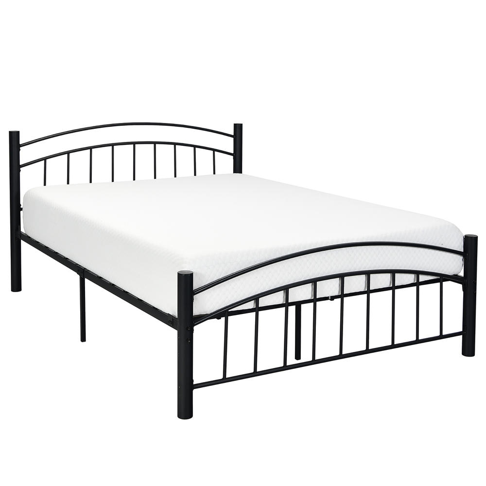 Costway Full\Twin\Queen\King Size 8''  Foam Mattress Jacquard Medium Firm Bed-in-a-Box Bed Room W/Removable Cover