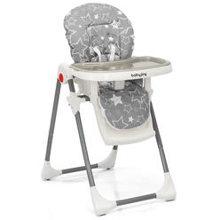Costway Babyjoy Folding High Chair Baby Dining Chair with 6-Level Height Adjustment Pink/Beige/Gray