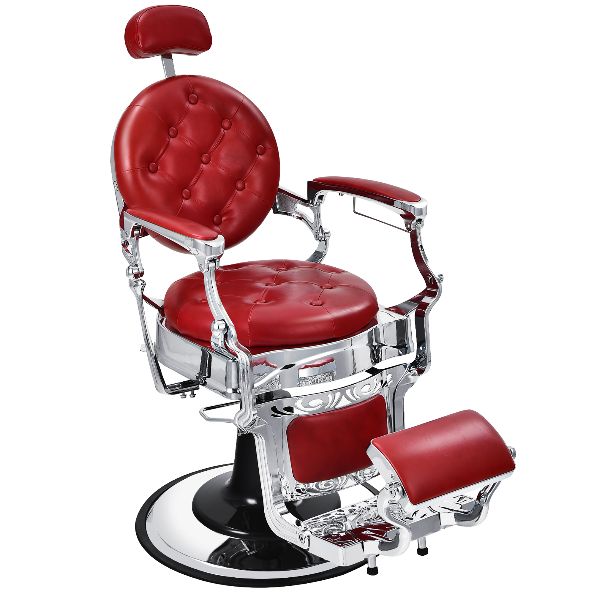 Costway Chair Salon Chair Hydraulic Recline Beauty Spa Styling Equipment Red