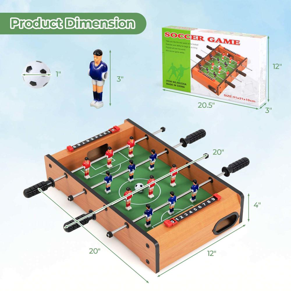 Costway 20'' Foosball Table Competition Game Soccer Arcade Sized Football Sports Indoor